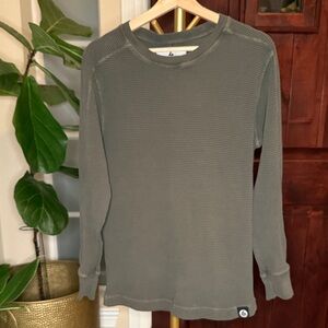 American Giant Men's Waffle Long Sleeve Crew Olive